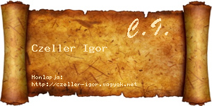 Czeller Igor névjegykártya